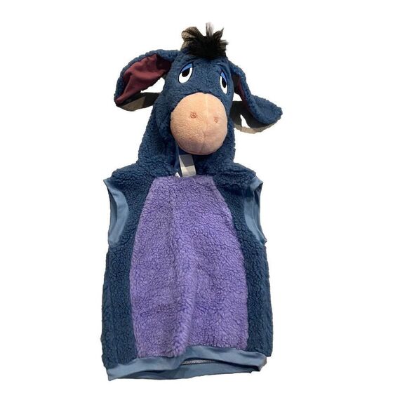 Winnie the Pooh Eeyore Hooded Vest Costume Sherpa Halloween Cosplay Size 1-2 - Picture 1 of 7